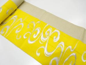 アンティーク　流水模様織り出し　八寸帯地反物